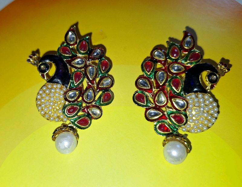 Beautiful Kuthan Peacock 🦚 earring