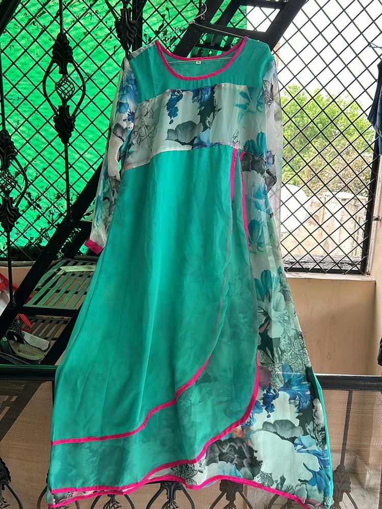 Sea Green Ethnic Gown