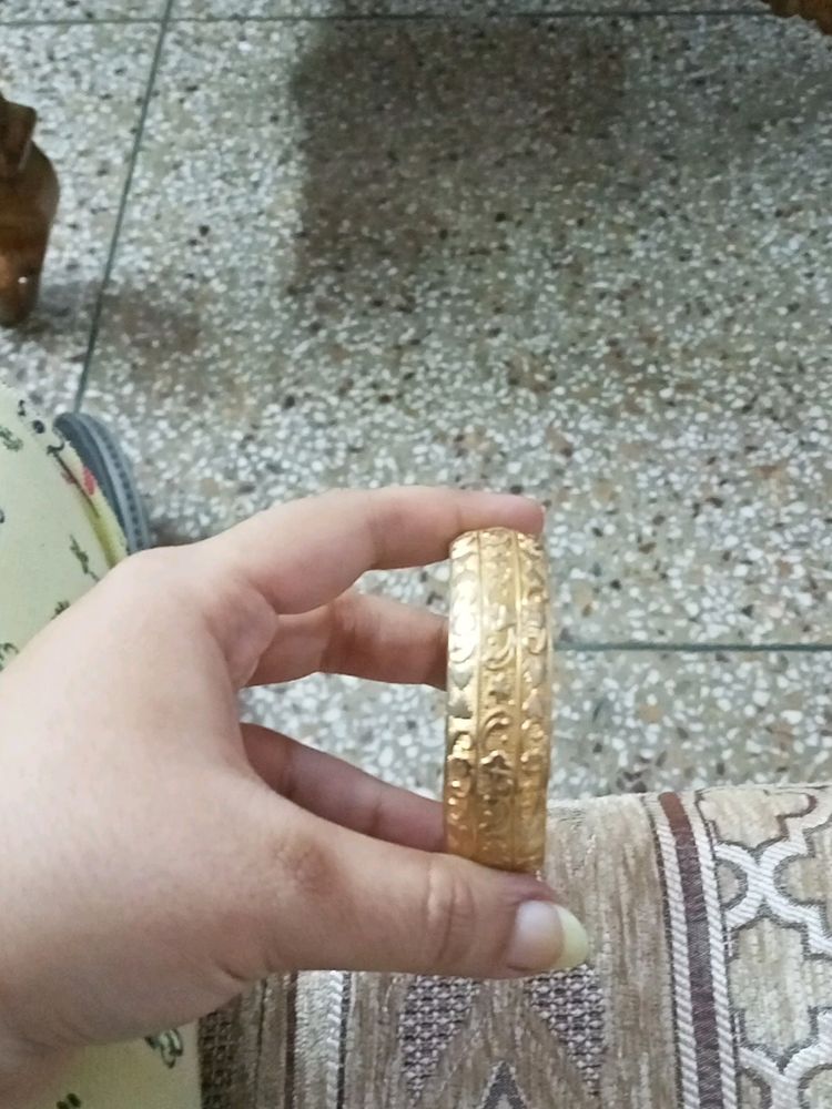 Braod Golden Bangle