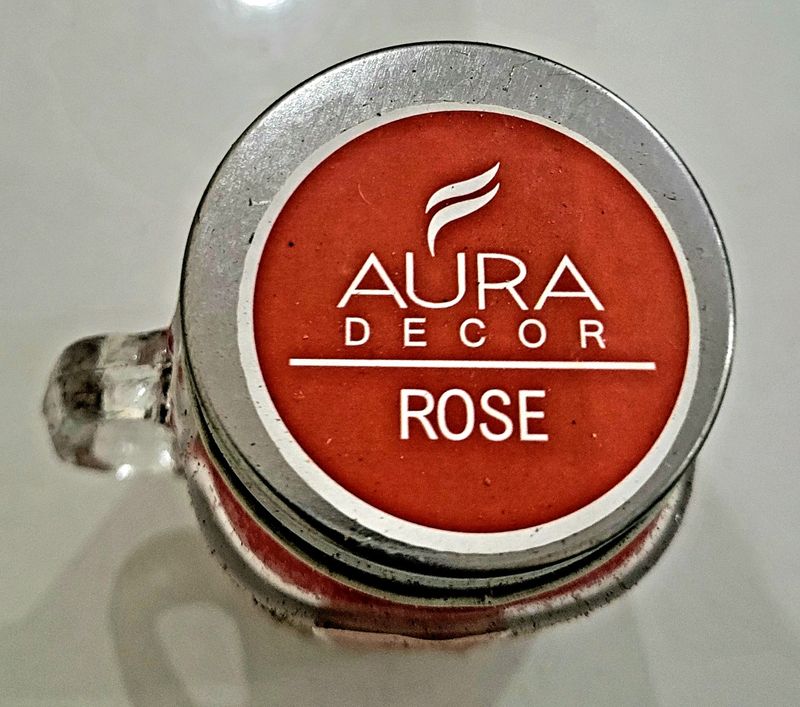 Rose Fragrance Mug Jar Candle Red