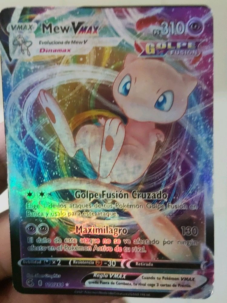 Pokemon Ultra Rare Card Of Mew VMax