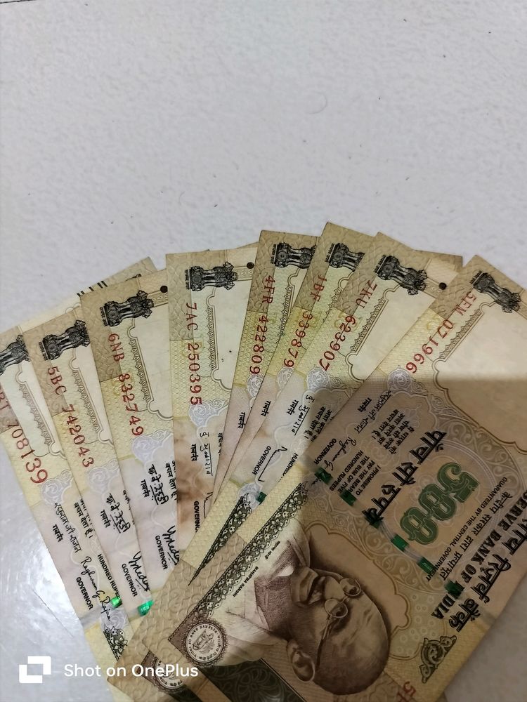 Old 500/- Notes (8 Pcs)