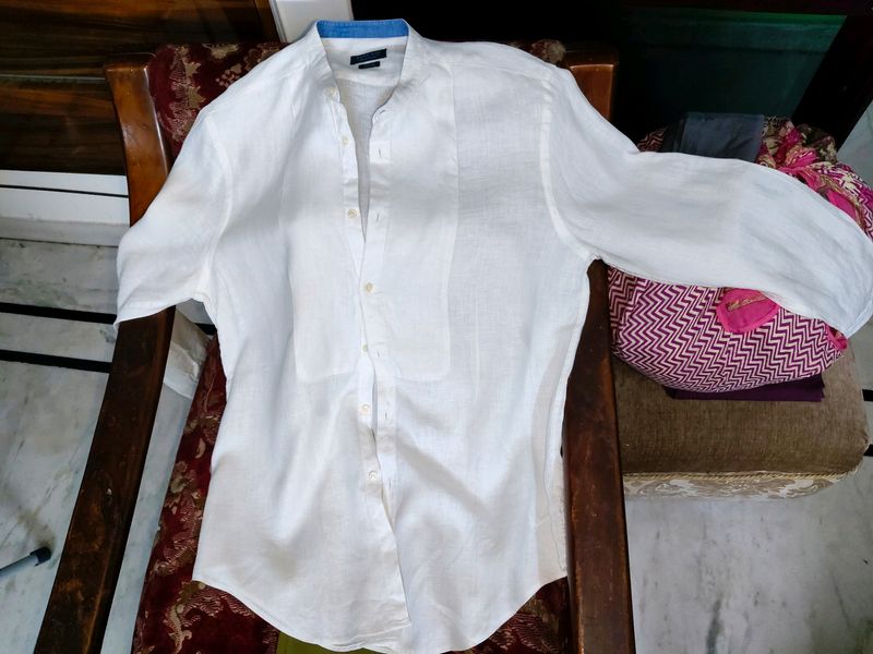 Zara White Linen Shirt