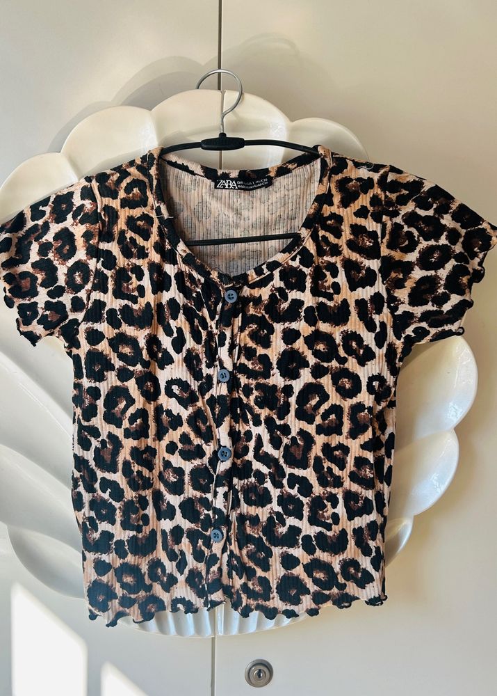 Animal Print Crop Top