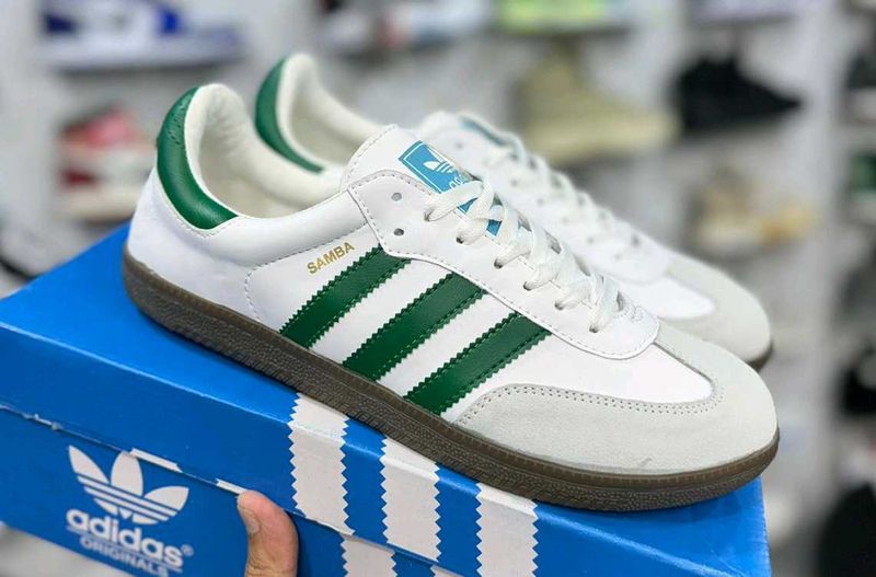 ADIDAS ORIGINALS SAMBA WHITE GREEN UK 7