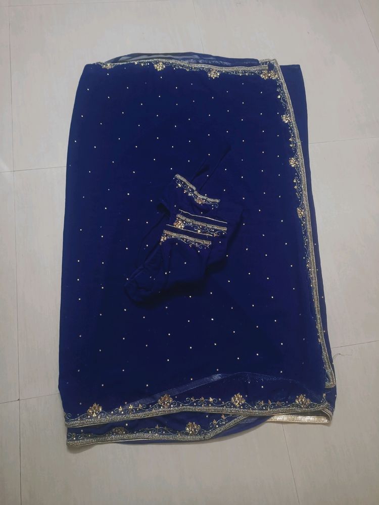 Worked Saree