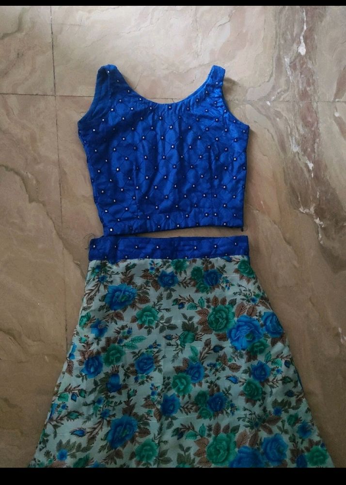 Blue Skirt And Blouse For Weddings