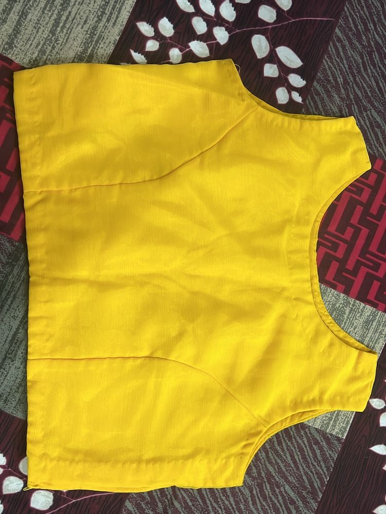 Yellow Glace Cotton Choli