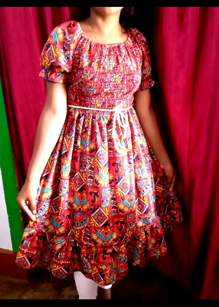 Multicolour Midi / Frock