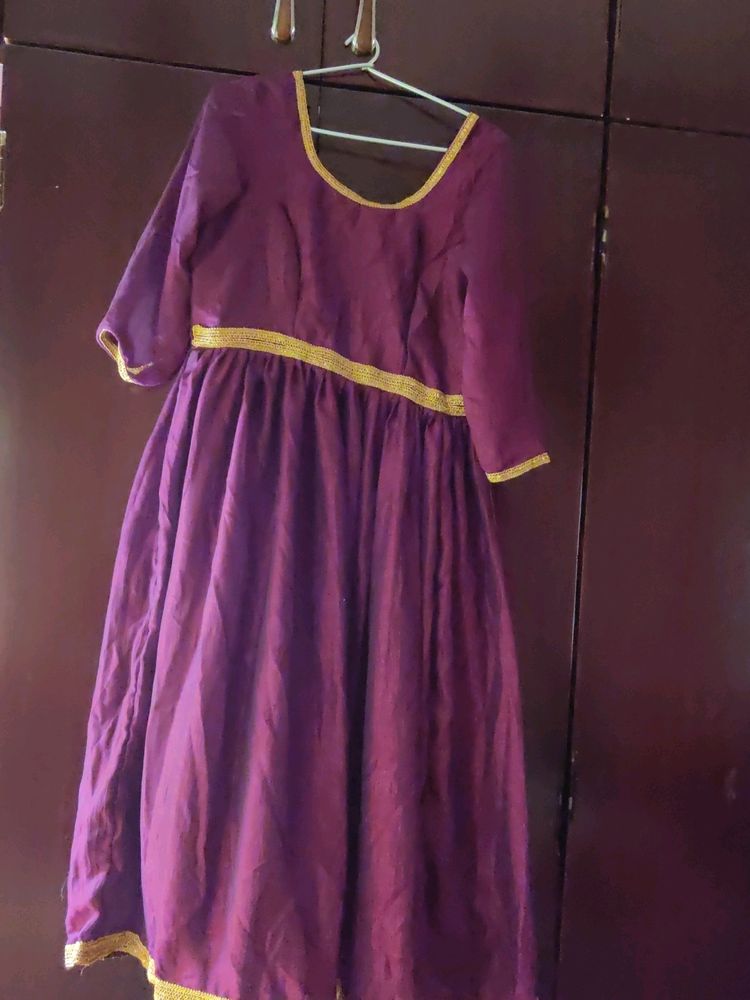 Purple Anarkali Kurta