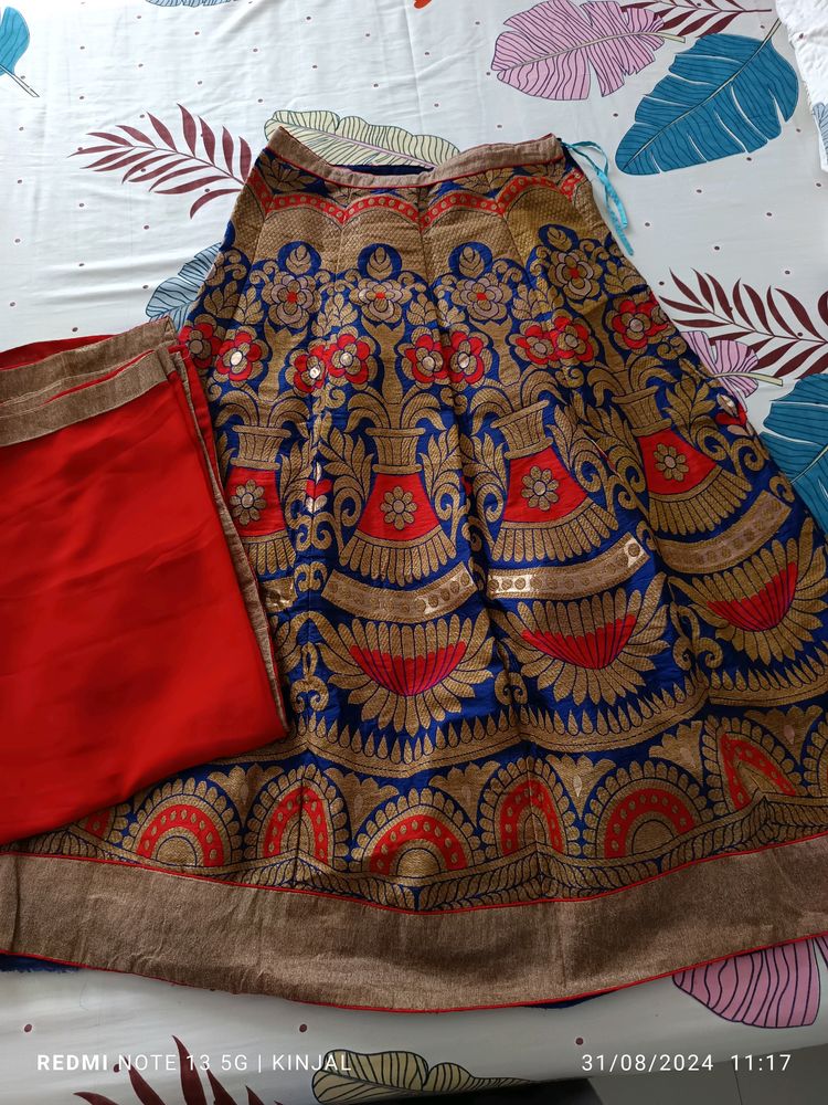 Brocade Lehenga With Dupatta