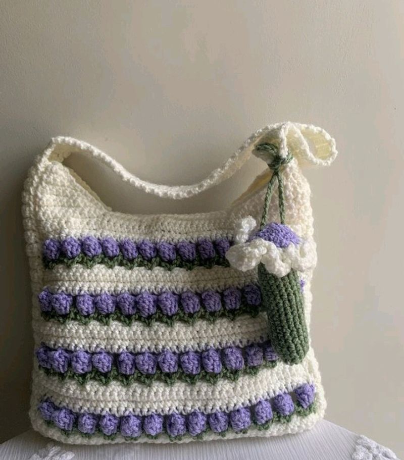 Crochet Tulip Bag 🌷🌸