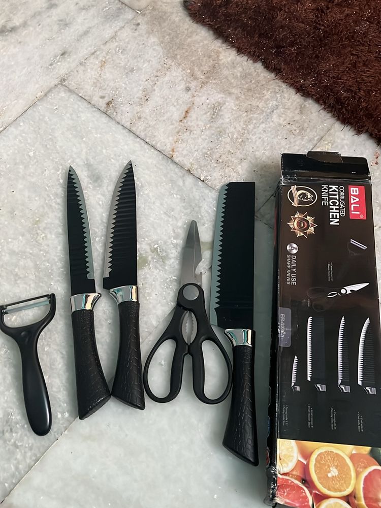 Pack Of 5 Knife Kitchen Scissors Peeler