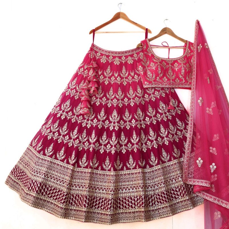 Shadded dark Pink lehenga