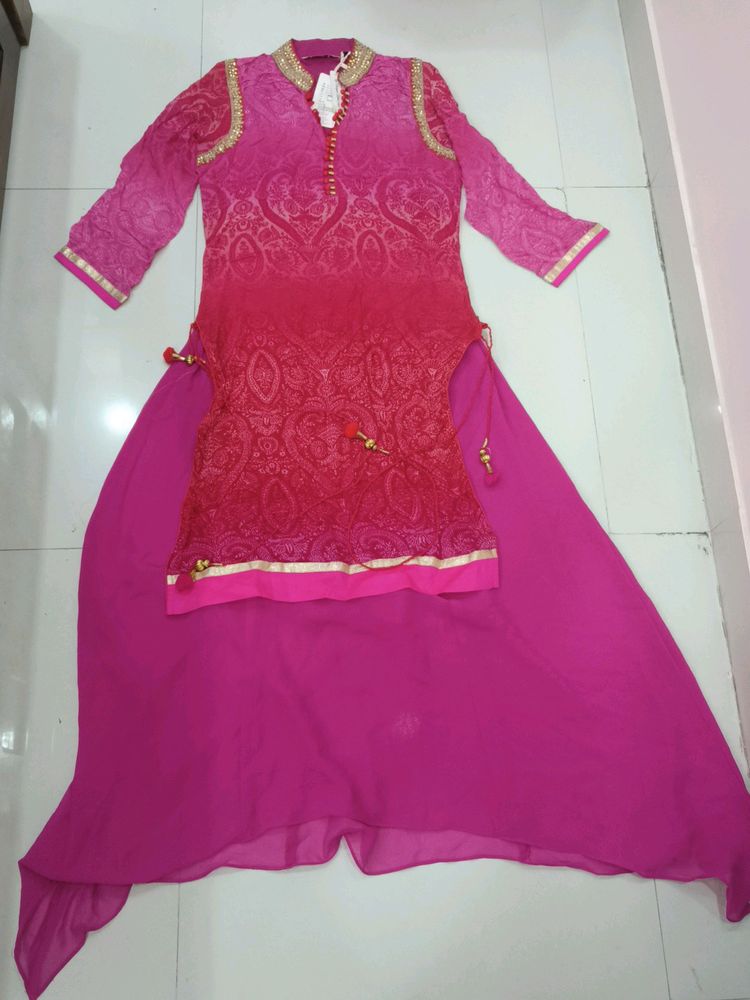 Multi Colored Georgette Kurta