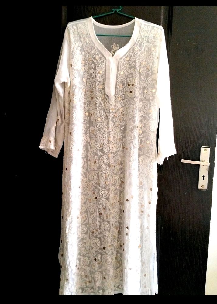 Chikankari Kurta With Gota Patti