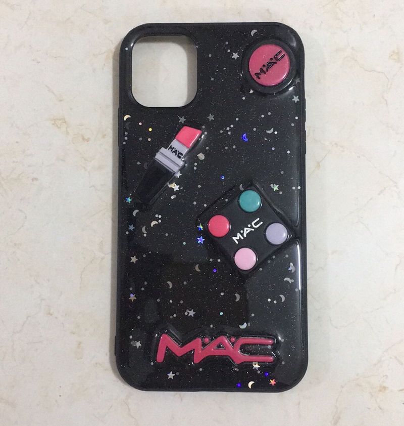 IPhone 11 Makeup Embossing Black Phone Case