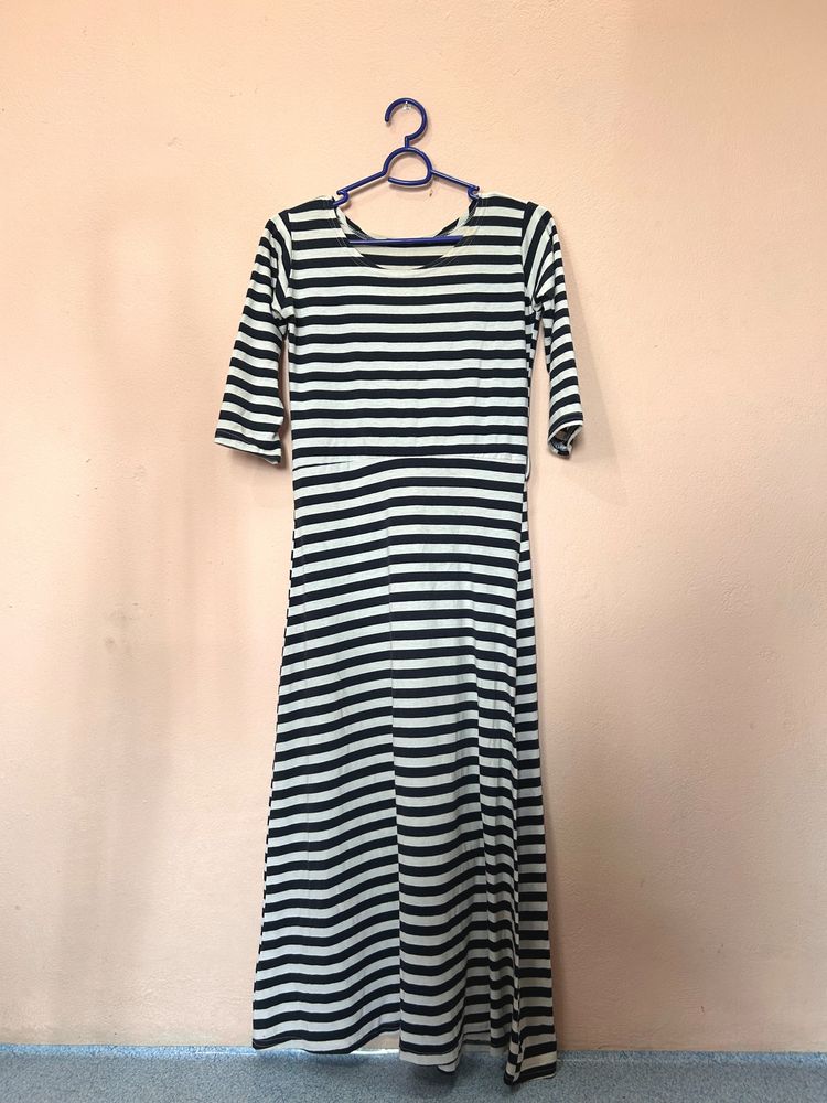 Stripped Long Dress