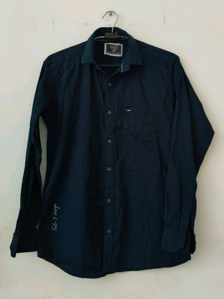 Semi Formal Navy Blue Shirt