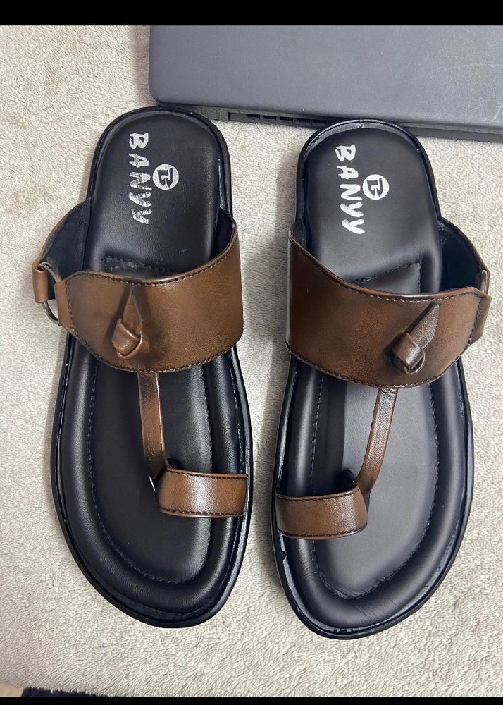 Pure Leather Slipper For Mens