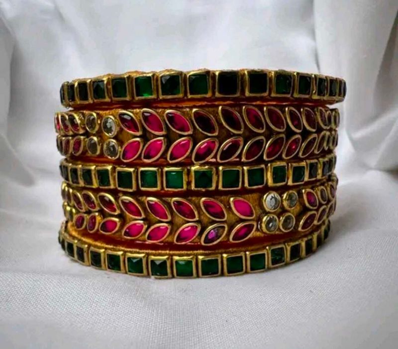 Silk Thread Bangles (Set Of 5)