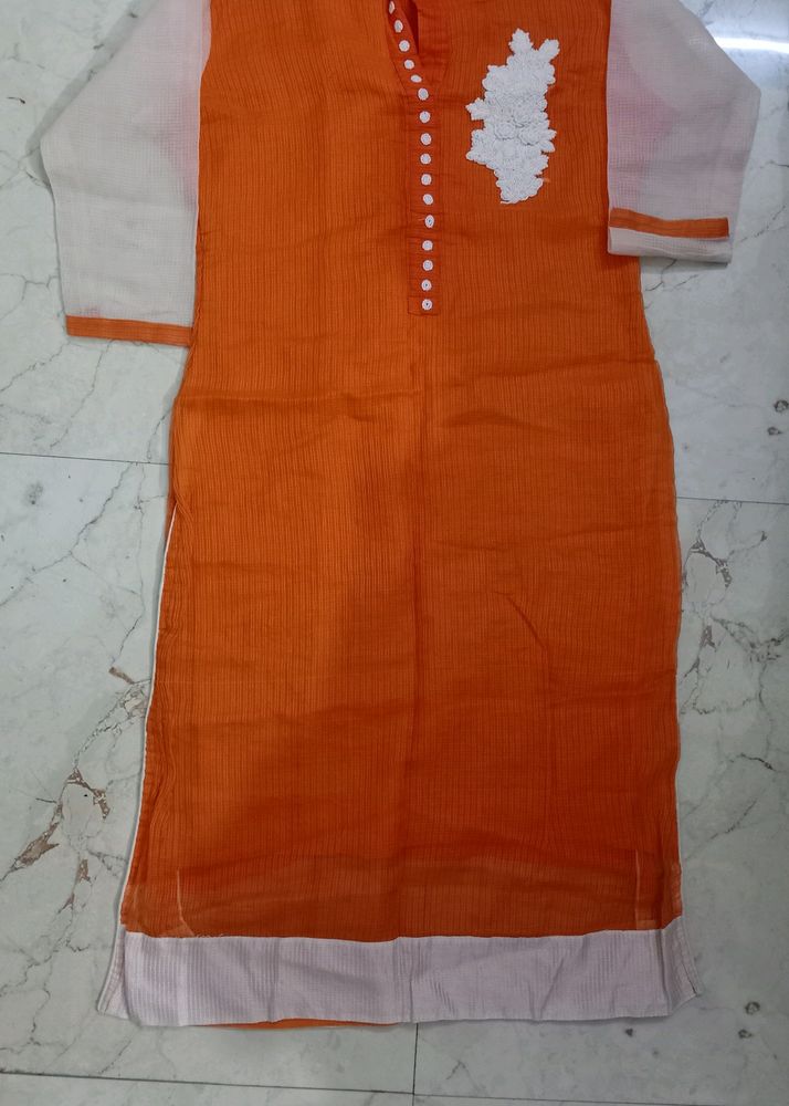 Orange Colour Kurti