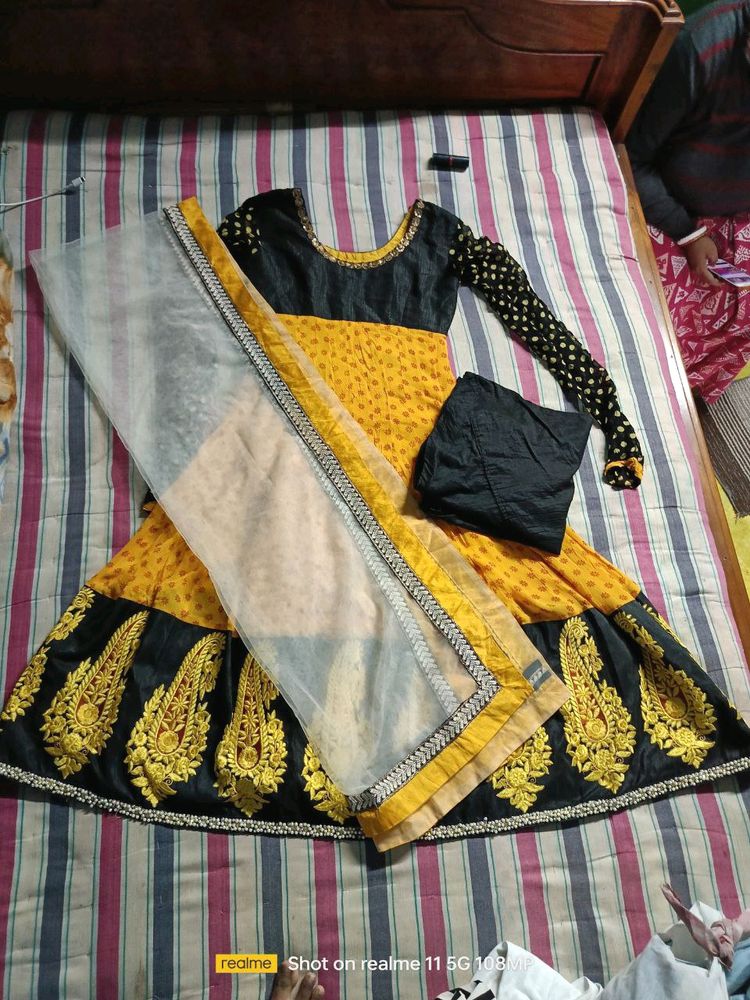 Churidar With Dupatta And Lower