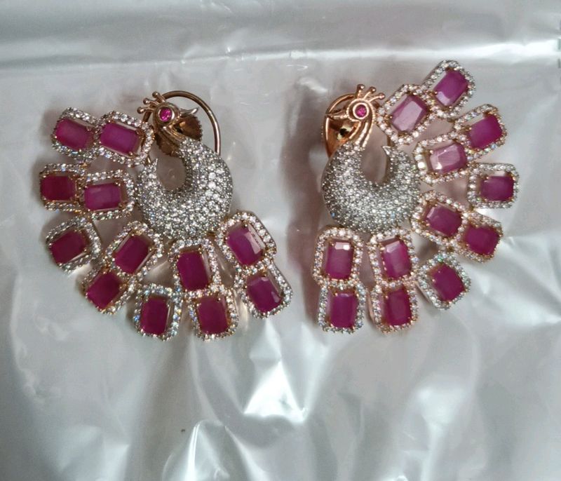 Peacock Diamond Earrings