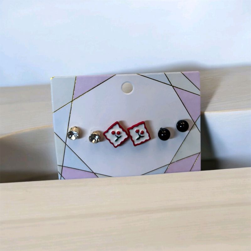 Brand New With Tag Korean Cute Earrings Combo