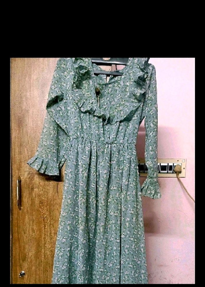 Once Used Floral Midi Dress Xl