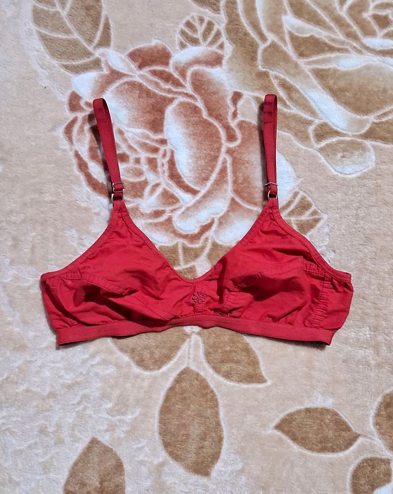 Red Cotton Bra❤️