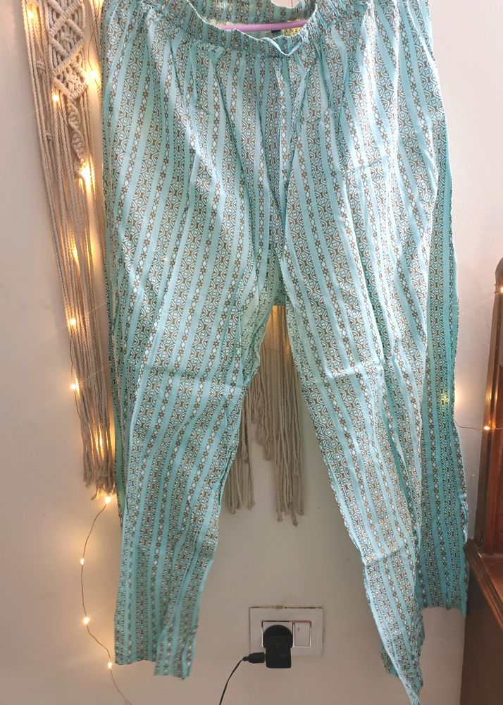 Free Size XXL Blue Palazzo Pants