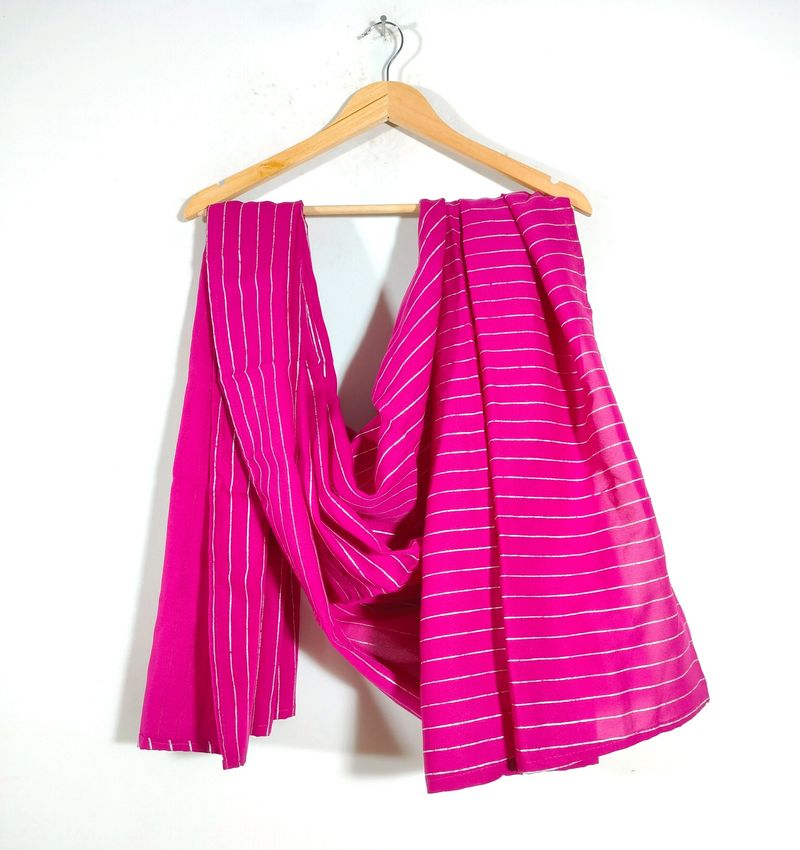 Pink With Silver Lines Dupattas (Women's)