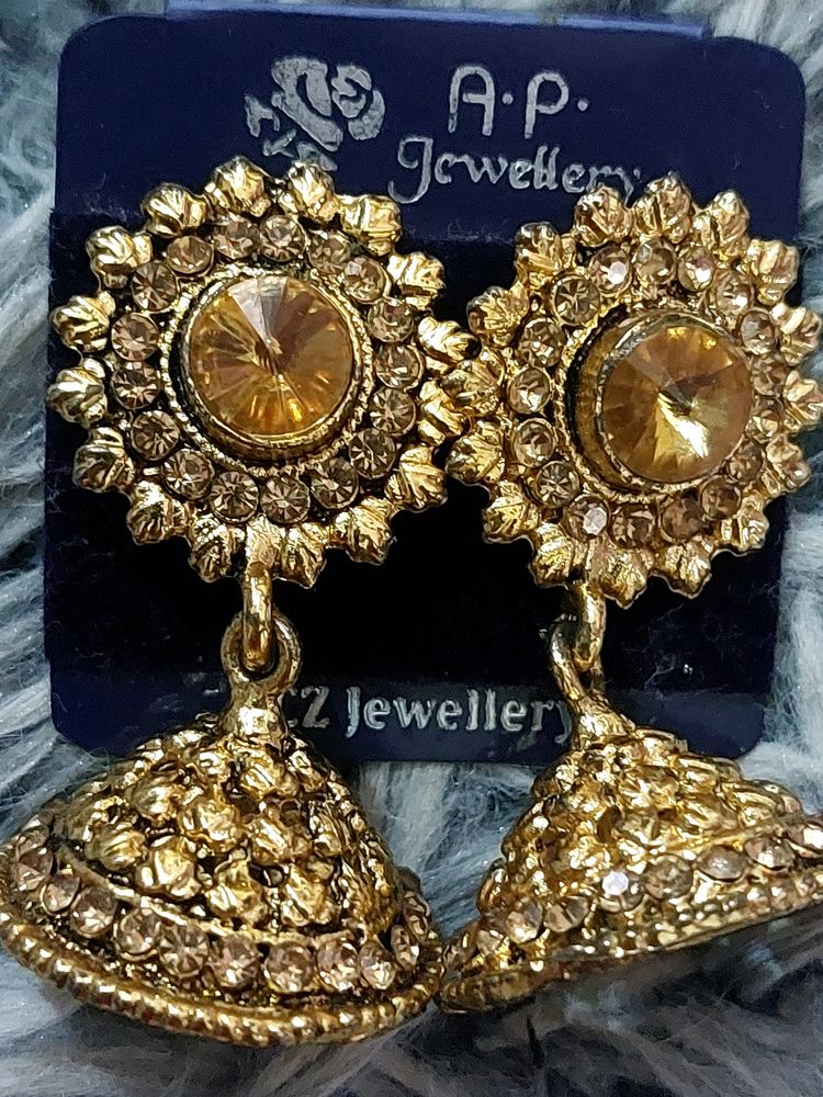 Golden Anti-tarnish Jhumkas