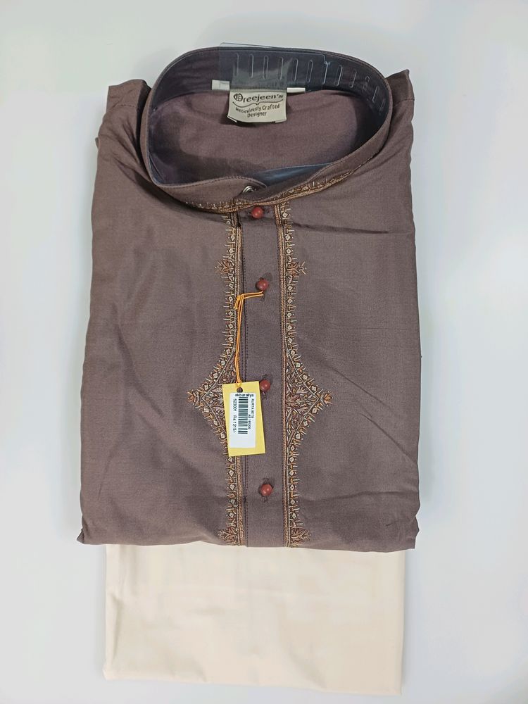 Kurta Chudidar Set (Brown)