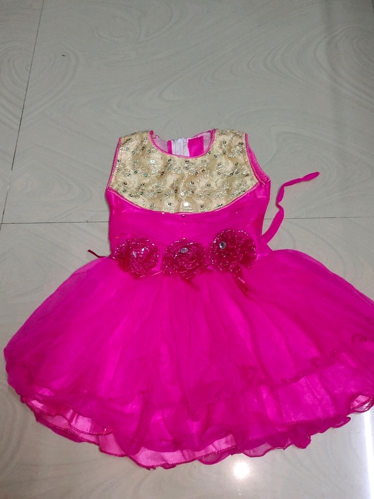 Baby Girls Pink Frock 💝