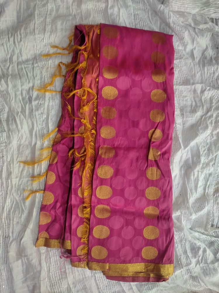 New Pink/Rose Colour Silk Saree Like Ne