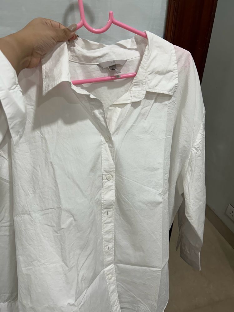 H&M White Oversized Shirt