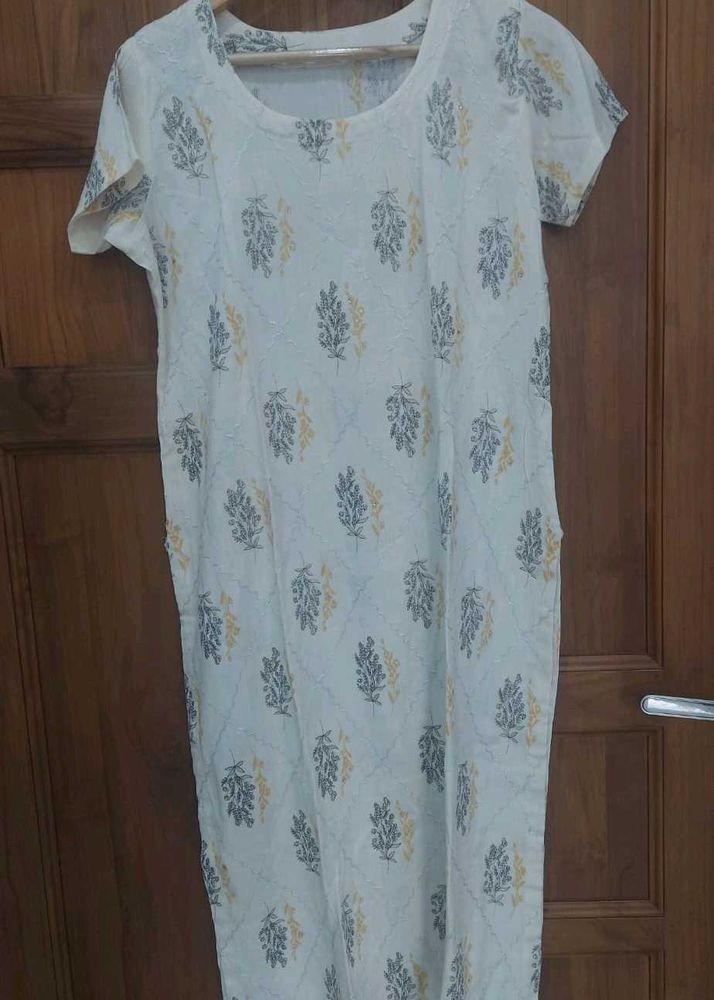 Cream Kurti