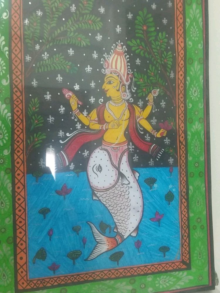 Macch Aavtar Painting Bangoli Style