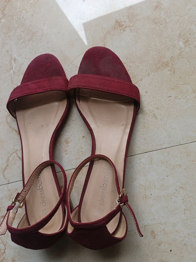 Maroon Colour Dressberry Heels