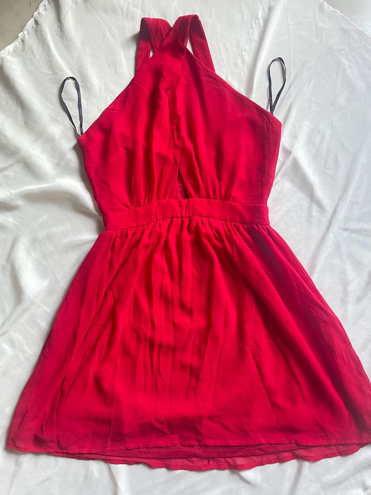 Forever 21 Red Flared Dress