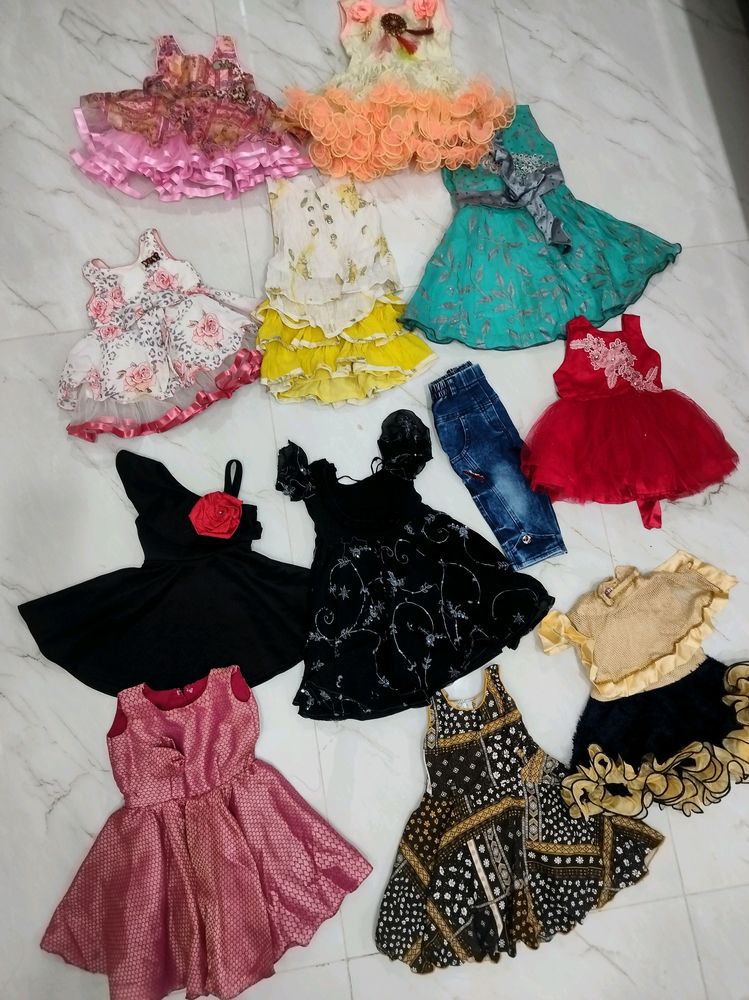 Combo Of 11 Baby frocks