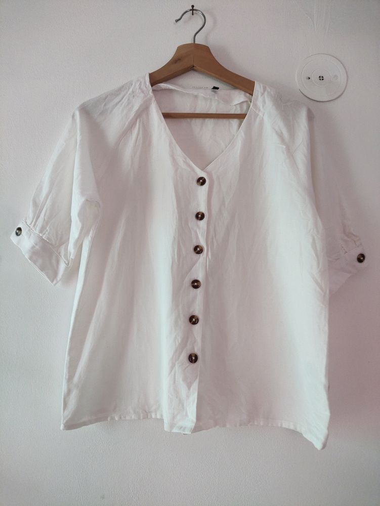 Solid Buttondown Shirt for Women