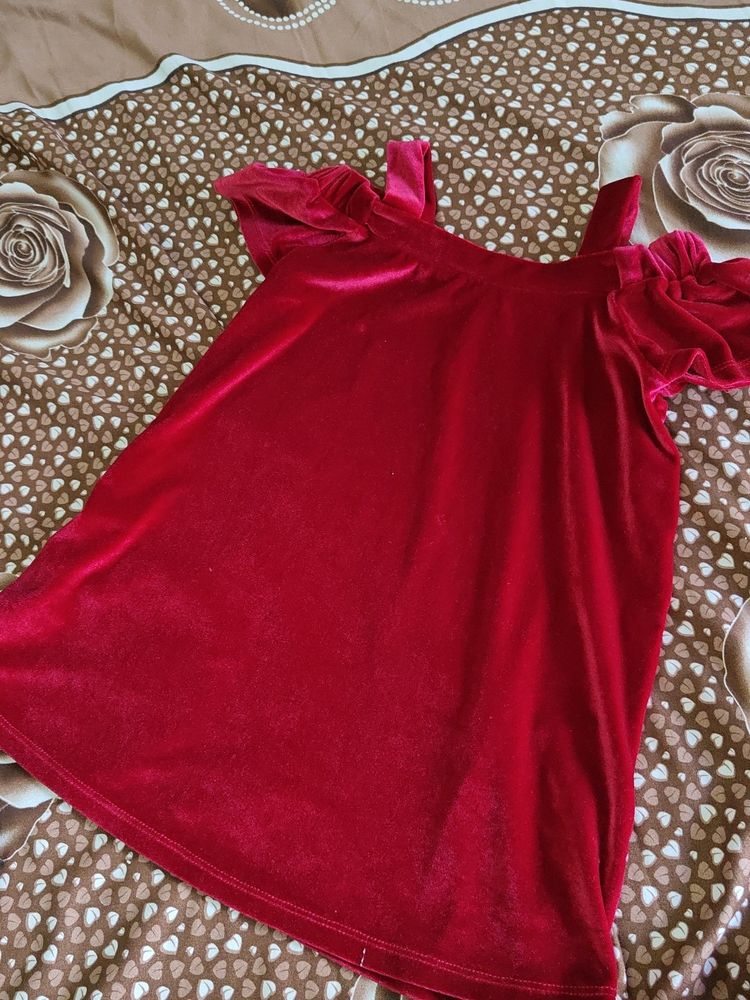 Red Velvet Frock 4-6 Years