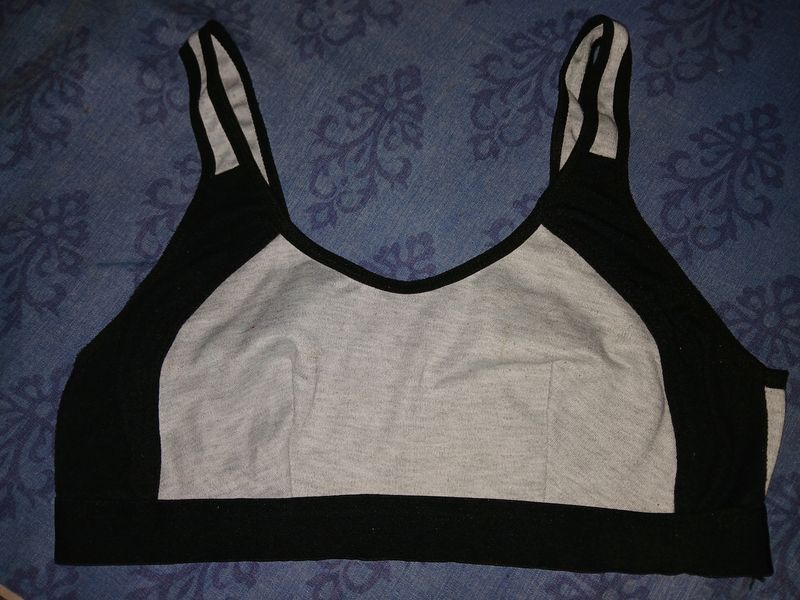 Black And Grey Sports Bra