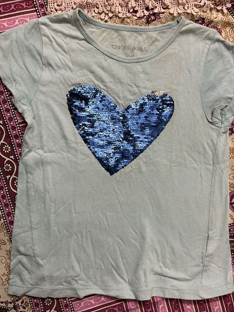 Color Changing Cotton T Shirt For 6-8 Years