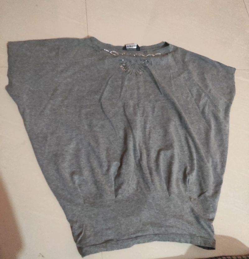 Grey Boxy Top