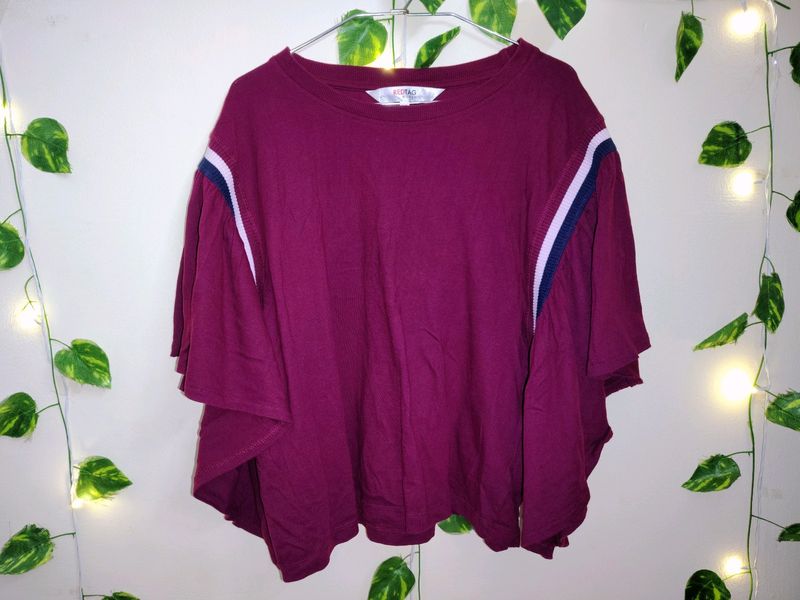 Maroon Casual Top