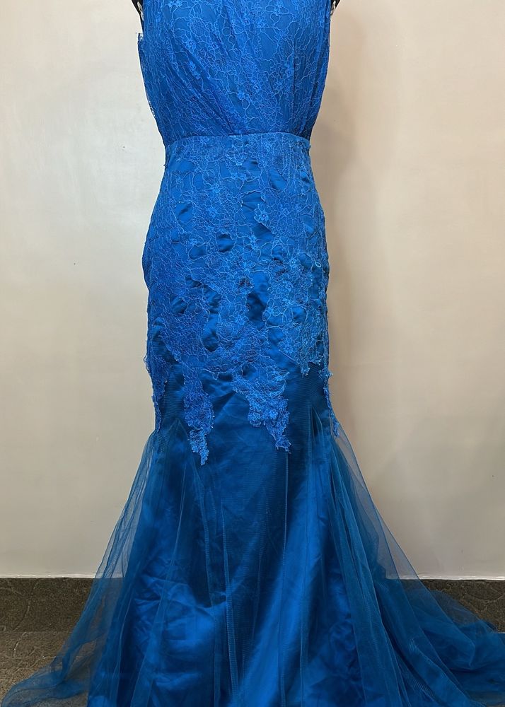 Navy Blue Lace Gown